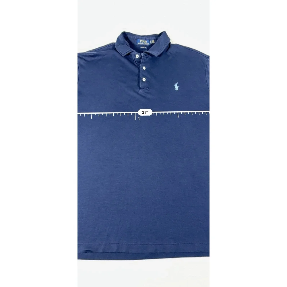 Polo Ralph Lauren Polo Shirt Mens XL Navy Blue Classic Fit Cotton Small Pony